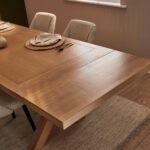 Outlet - Charlotte Pale Oak Dining Table - Extendable - Cross Leg - Image 3