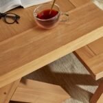 Outlet - Charlotte Pale Oak Bench - Cross Leg - Image 3