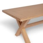 Charlotte Pale Oak Dining Table - Cross Leg - Image 10