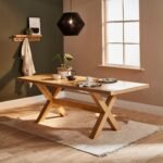 Outlet - Charlotte Pale Oak Dining Table - Extendable - Cross Leg