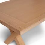 Outlet - Charlotte Pale Oak Dining Table - Extendable - Cross Leg - Image 8