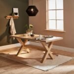 Charlotte Whitewash Dining Table - Cross Leg