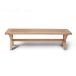 Charlotte 3 Seater Dining Bench - Whitewash Oak - Image 2