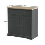 Outlet - Chatsworth 2 Door Small Sideboard - Slate Grey - Image 6