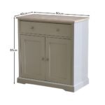 Chatsworth 2 Door Small Sideboard - Linen Grey - Image 7