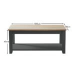 Outlet - Chatsworth Slate Grey Coffee Table - Image 6