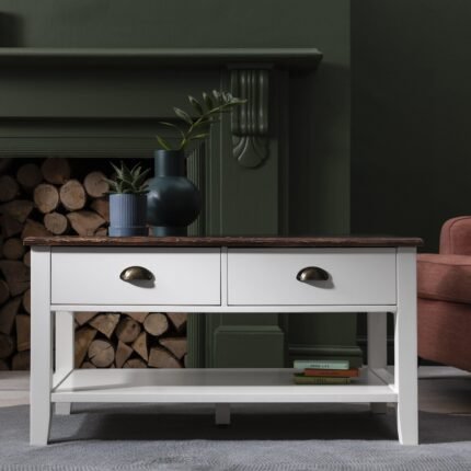Chatsworth White  Coffee Table with Storage