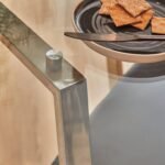 Outlet - Clara Marble Effect Round Dining Table - With Chrome Frame - Image 6