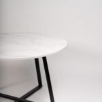 Outlet - Clara Marble Effect Round Dining Table with Black Frame - Image 7