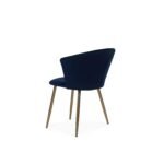 Cleo Ink Blue Dining Chairs - Set of 2 - Gold Legs - Image 5