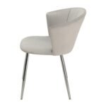 Outlet - Cleo Dining Chairs - Set of 2 - Grey With Chrome Legs - Image 3