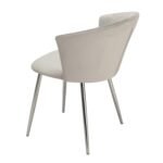 Outlet - Cleo Dining Chairs - Set of 2 - Grey With Chrome Legs - Image 4