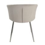Outlet - Cleo Dining Chairs - Set of 2 - Grey With Chrome Legs - Image 5