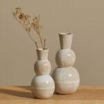 Colden 26cm Ceramic Vase - White - Image 3