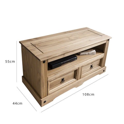 Solid Wood TV Unit - Pine - Laura James