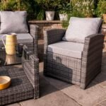 Cote 4 Seater Rattan Garden Sofa Set - Grey - Image 3
