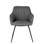 Darcy Office Swivel Chair - Grey with Black Legs - Image 9