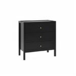 Charlie 3 Drawer Chest of Drawer - Noir Black - Image 9