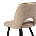 Dolly Boucle Dining Chair - Black Legs - Image 3