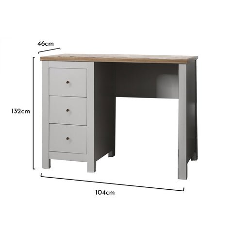 Outlet - Bampton Dressing Table - Stone Grey 1 Bampton Grey Dressing Table Dims - Laura James