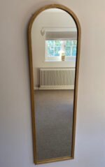 Ingham 140x40cm Wooden Arch Mirror - Natural - Image 4