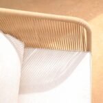Eaden Rope Garden Conversation Set with Cream Lean Over Parasol - Natural - Image 9