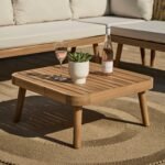 Eaden 8 Seater Corner Coffee Table Garden Set with 2 Seren Occasional Chairs - Natural - Image 4