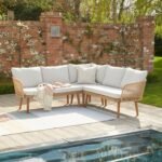 Eaden 8 Seater Corner Coffee Table Garden Set with 2 Seren Occasional Chairs - Natural - Image 9