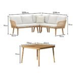 Eaden Rope Corner Dining Set -  Natural - Image 15