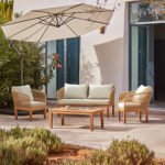 Eaden Garden Conversation Set Cushion Covers - Oatmeal