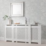 Edith Radiator Cover - White - Adjustable