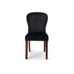 Outlet - Edward Dining Chairs - Set of 2 - Black & Dark Wood - Image 3