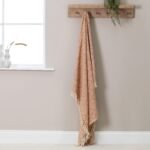 Elborough Diamond Pattern Cotton Throw - Blush Pink - Image 2