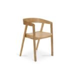 Amelia Pale Oak Dining Table Set with Black Legs - 6 Seater - Pale Oak Armchairs - Image 3
