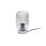Outlet - Elland 22.5cm Glass Table Lamp - Clear & Chrome