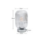 Elland 22.5cm Glass Table Lamp - Clear & Chrome - Image 2