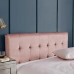 Elle King Size Ottoman Bed - Pink Velvet - Image 5