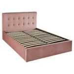 Elle King Size Ottoman Bed - Pink Velvet - Image 6