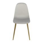 Outlet - Ellis Dining Chairs - Set of 2 - Grey & Gold - Image 3