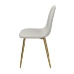 Outlet - Ellis Dining Chairs - Set of 2 - Grey & Gold - Image 4