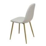 Outlet - Ellis Dining Chairs - Set of 2 - Grey & Gold - Image 5