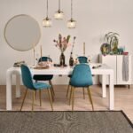 Outlet - Ellis Dining Chairs - Set of 2 - Teal & Gold