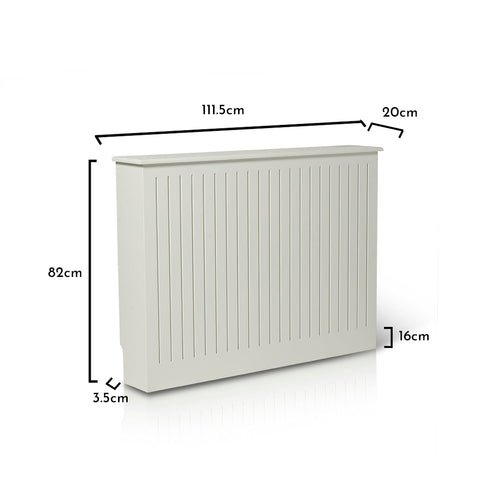 Elspeth Medium Radiator Cover in Snow White 1 Elspeth Medium Radiator Cover - Laura James