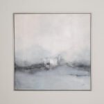 Elswick 82X82cm Sea Spray Wall Art - Silver Frame