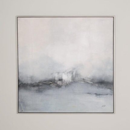 Elswick 82X82cm Sea Spray Wall Art - Silver Frame