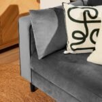 Outlet - Emily 2 Seater Sofa - Grey Velvet - Image 3