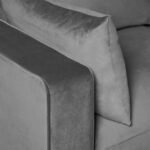 Outlet - Emily 2 Seater Sofa - Grey Velvet - Image 4