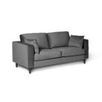 Outlet - Emily 2 Seater Sofa - Grey Velvet - Image 6