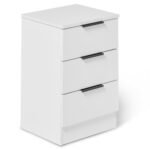 Essie 3 Drawer Bedside Table - White - Image 7