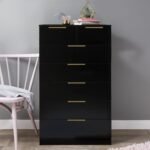 Essie 4 Piece Bedroom Set - 2 Over 5 Chest of Drawers - Pitch Black - Image 4